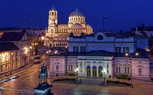 Plaza del Parlamento de noche