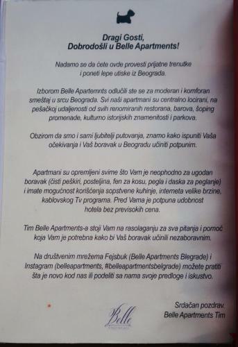 Belle Apartments - Obilicev Venac