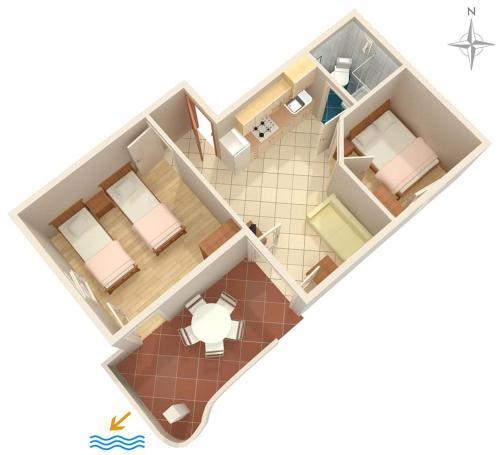 Apartment Povljana 7505c