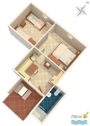 Apartments With A Parking Space Barbat (rab) - 4988
