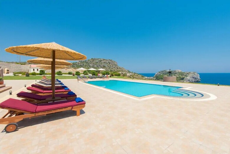 Luxurious Sea View Villa Pasithea In Rhodes Greece