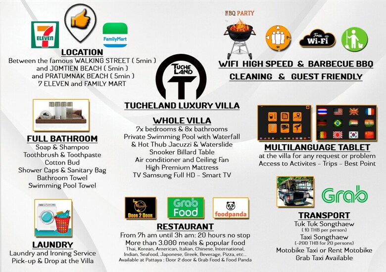 Tucheland Luxury Villa Pattaya 7br