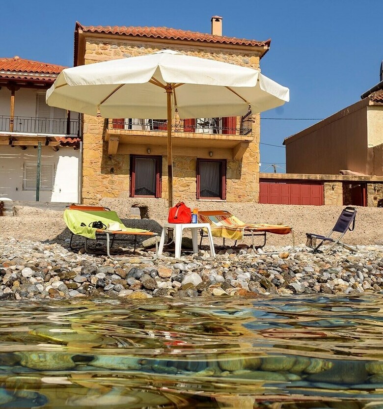 Beachfront Stone-built Luxury Fully Equipped Villa