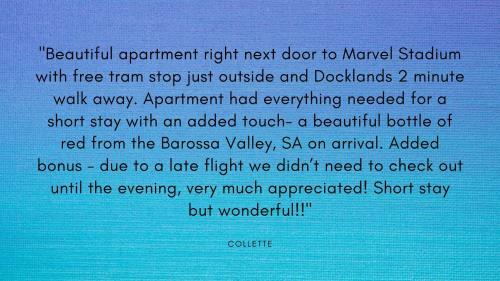 2bedroom Apartment With Views In Docklands Next To Cbd & Marvel Stadium