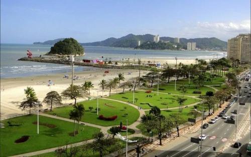 Apartamento Santos Na Avenida Praia