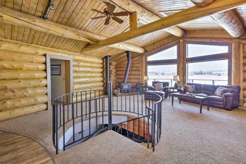 Genuine Log Cabin With Waterfront Deck And Views!