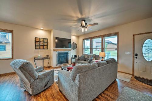 Modern Home On Golf Course With Game Room And Fireplace