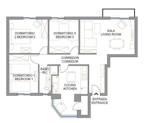 Apartamento La Casa De Los Tres Amigos