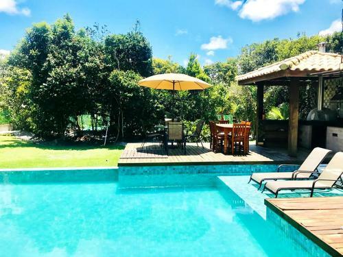Casa Com Piscina E Churrasq Na Praia Do Forte Ba