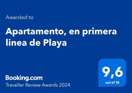 Apartamento, En Primera Linea De Playa