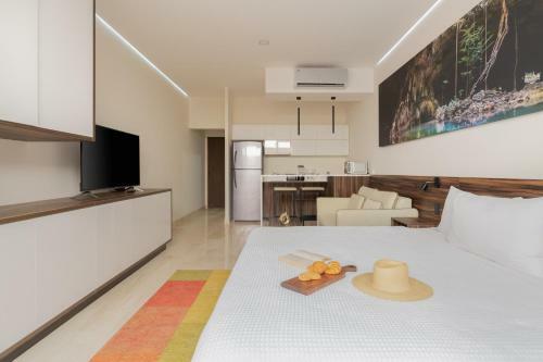 Apartamento Charming Studio With Incredible Terrace Rooftop Pool In Aldea Zama