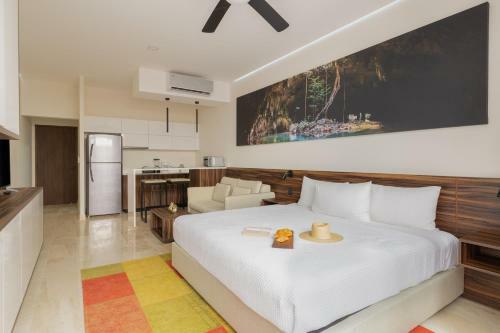 Apartamento Charming Studio With Incredible Terrace Rooftop Pool In Aldea Zama