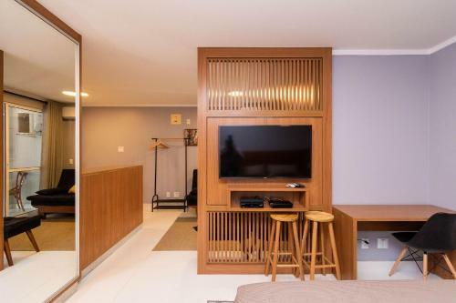 Apartamento Wb2804 Studio Decorado Com Vista Para O Parque Vaca Brava