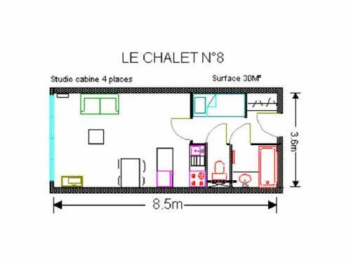 Apartamento Le Chalet - Piscine - Studio Pour 4 Personnes 894