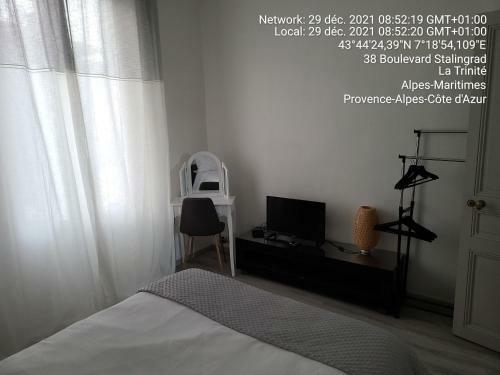 Hostal 1 Chambre Paisible � La Trinit� Proche De Nice Et Monaco