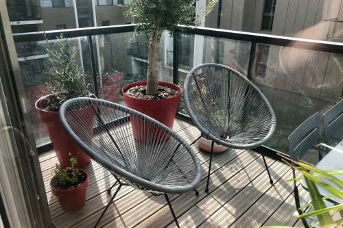 Apartamento Grand T3 Lyon Confluence Avec 2 Balcons Vue Sa�ne
