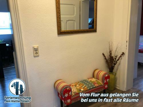 Apartamento Ferienwohnung "am Kletterfelsen"