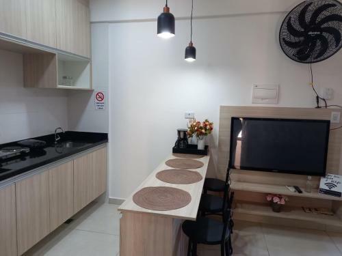 Apartamento Flat Ol�mpia Com �rea De Churrasqueira Privada E Tudo Novo