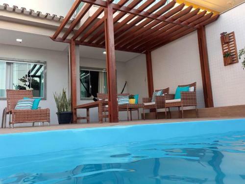 Casa Com Piscina E Churrasqueira E Excelente Localiza��o Em Piuma