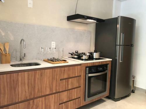 Apartamento Qavi - Flat Completo Com Dois Quartos Com Varanda E Jardim Privativo