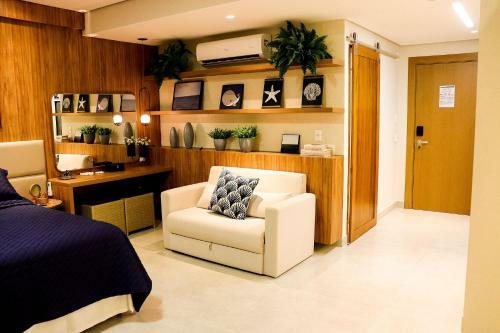 Apartamento Qavi - Flat Na Rua Principal Com Vista Jardim