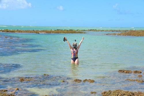 Apartamento Flat Maui Beach- Com Vista E De Frente Para O Mar