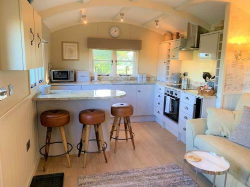 Lodge Luxury Shepherds Hut With Superb Views & Fire Pit