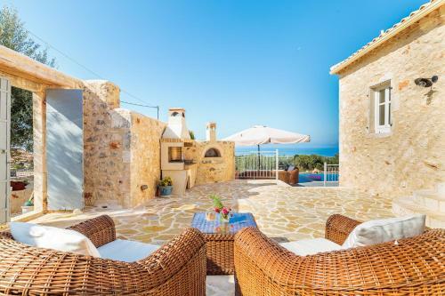 Fiscardo Luxury Stone Villa Alex ,with Sunset View!