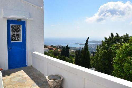 Traditional Cycladic House With View In Andros