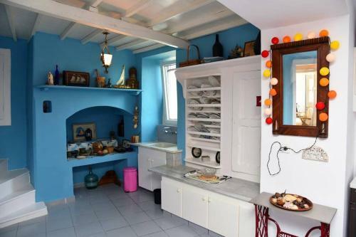 Traditional Cycladic House With View In Andros