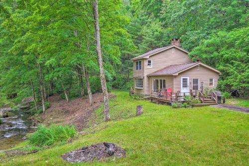 The Mill River Cabin With Fireplace And River View!