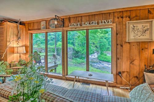 The Mill River Cabin With Fireplace And River View!