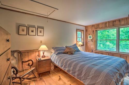 The Mill River Cabin With Fireplace And River View!