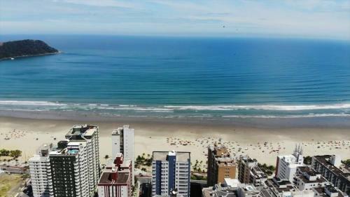 Apartamento Varanda Gourmet Com Vista Mar Wifi 250 Mbps