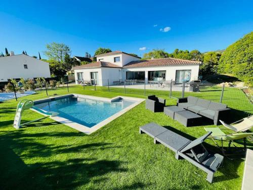 Villa Climatis�e, Piscine, Centre Mouans-sartoux