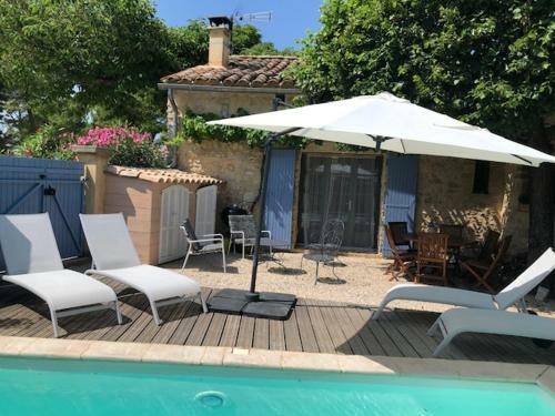 Maison De Plain Pied Pour 4 Pers Piscine Lussan