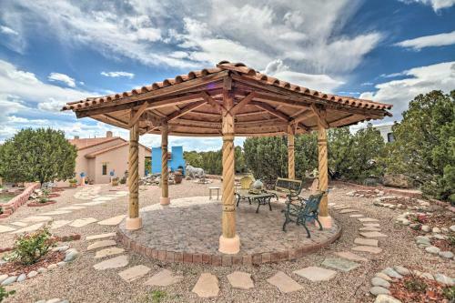 Ornate Santa Fe Adobe Home With Gazebo And Patio!