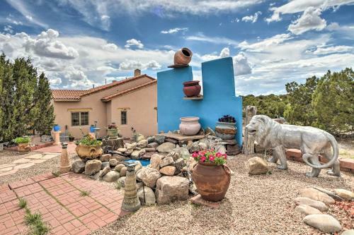 Ornate Santa Fe Adobe Home With Gazebo And Patio!