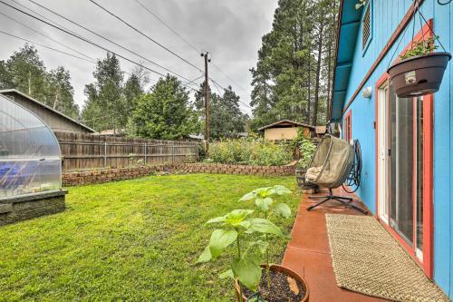 Forested Flagstaff Getaway Garden, Gas Grill