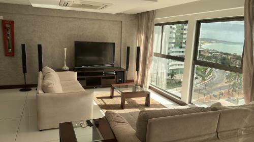 Apartamento Sofisticado, De Frente Para O Mar