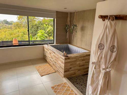 Apartamento Caba�as Con Jacuzzi Y Chimenea - Casa Floral, Marinilla