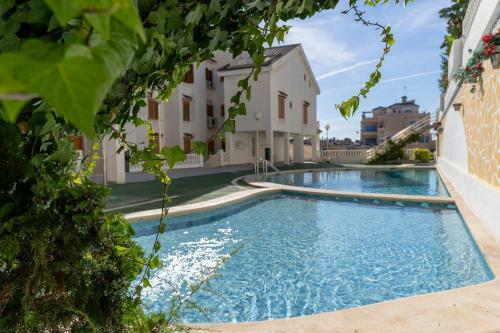 Apartamento 1 Min Playa Terraza Piscina AA Garaje