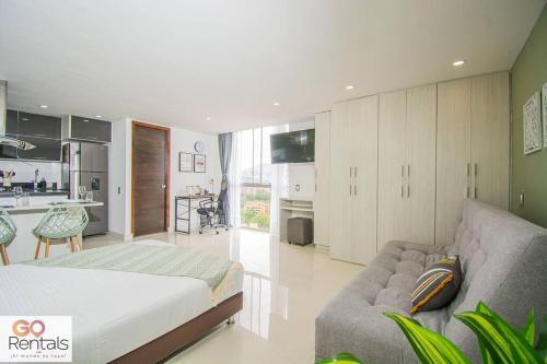 Apartamento Cozy Studio In Poblado, Parking, No Fee 1107