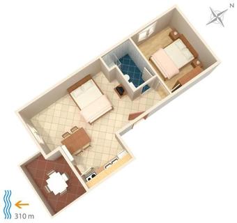 Apartment Metajna 4115d