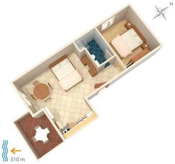 Apartment Metajna 4115b